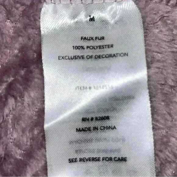 FREE2B Ladies Braided Butter Pile Jacket: Medium /Purple - Picture 5 of 7